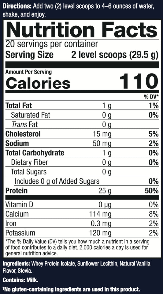 USANA Whey Protein Isolate – Protein Powder (20 Servings)