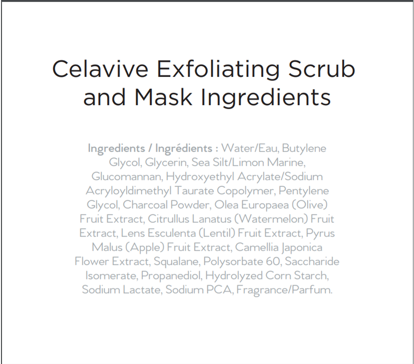 CelaviveScrubIngredients