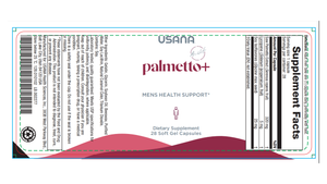 USANA Palmetto label ingredientes. Saw Palmeto