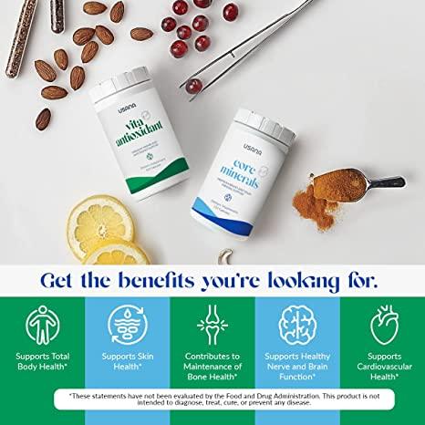 USANA Cellsentials support total body health, skin health, bone health, nerve and brain function and cardiovascular health